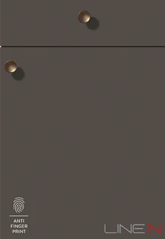 SOFTLINE 505 in Coffee Perfect matt - elegant lacquer front with a warm, dark tone.